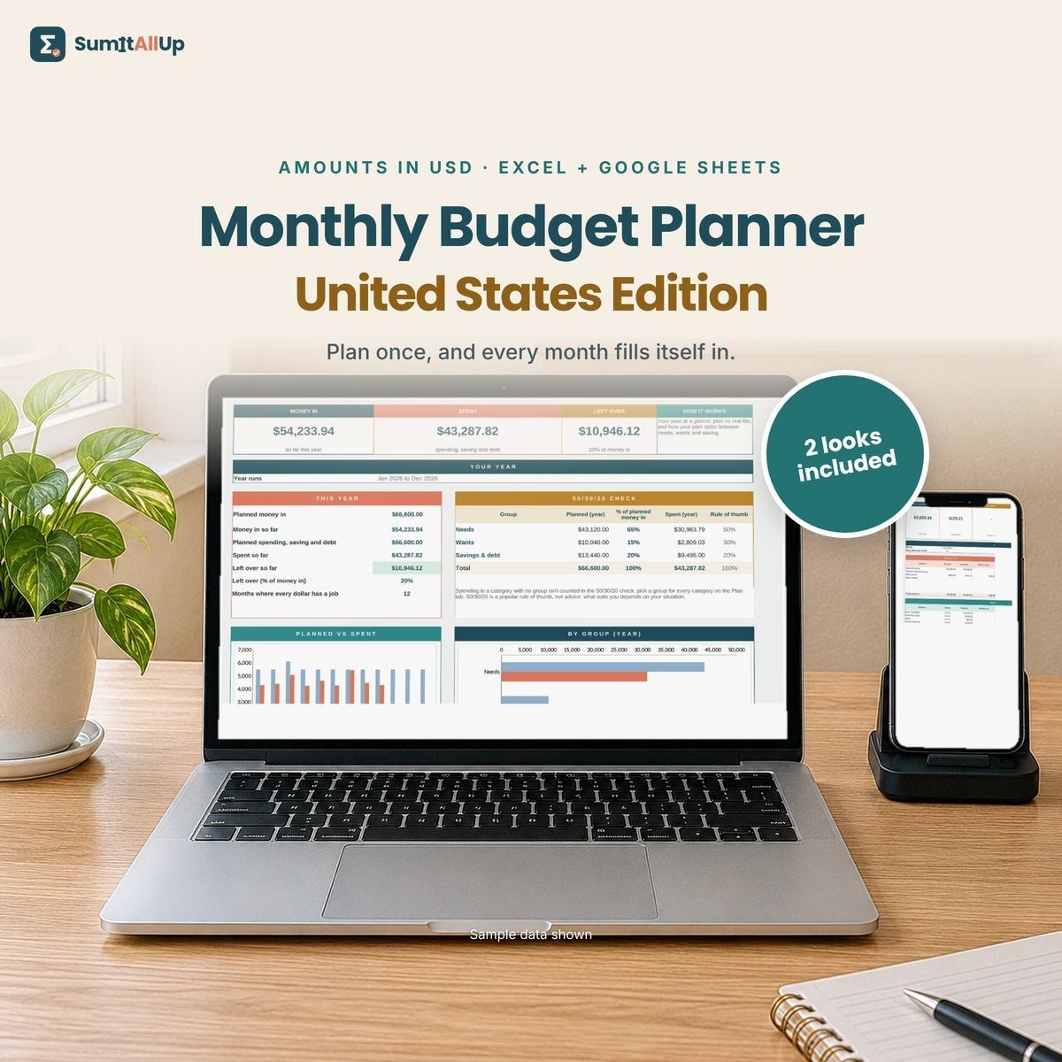 Monthly Budget Planner cover